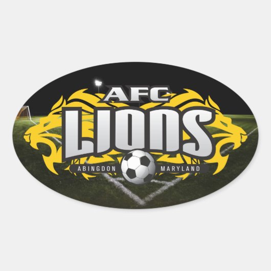 AFC Leeuwen ovaal decal Ovale Sticker (Voorkant)