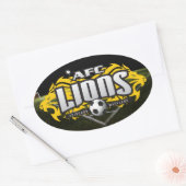 AFC Leeuwen ovaal decal Ovale Sticker (Envelop)
