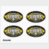 AFC Leeuwen ovaal decal Ovale Sticker (Vel)