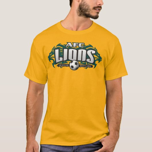 AFC Lions Gold (nr. #) T-shirt (Voorkant)