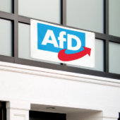 AfD: Alternatief voor Deutschland Spandoek (Buitenkant Gebouw)