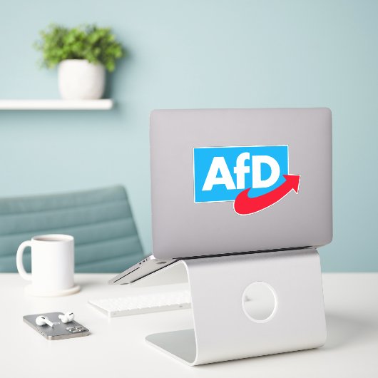 AfD: Alternatief voor Deutschland Sticker (Laptop op bureau)