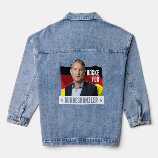 afd höcke voor de bondskanselier pro fd björn höck denim jacket (Achterkant)