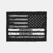 Afdal ski team 4 juli usa Amerikaanse vlag Fleece Deken (Voorkant (Horizontaal))