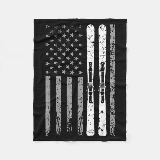 Afdal ski team 4 juli usa Amerikaanse vlag Fleece Deken (Voorkant)