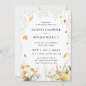 Afdalend lef herfst bruiloft kaart (Voorkant)