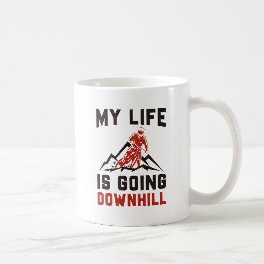 Afdalend Mountainbiken Koffiemok (Rechts)