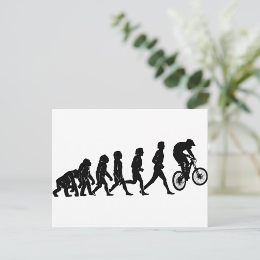 Afdalende evolutie briefkaart (Staand voorkant)