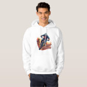 Afdalende Grafiek en Tekst Hoodie (Voorkant volledig)