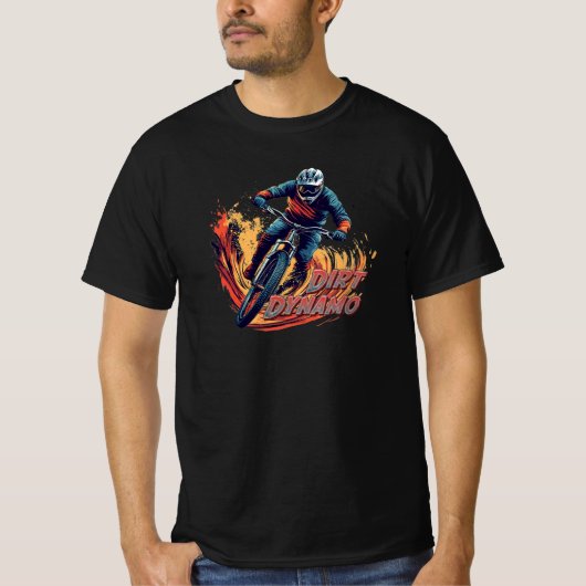 Afdalende Grafiek en Tekst T-shirt (Voorkant)
