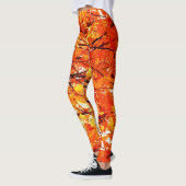 Afdalende jaarbladeren, Oranje met zwarte Leggings (Links)