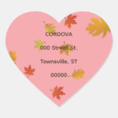 Afdalende lederen envelop hart sticker (Voorkant)