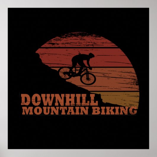 afdaling mountainbiken buiten de paden poster (Voorkant)