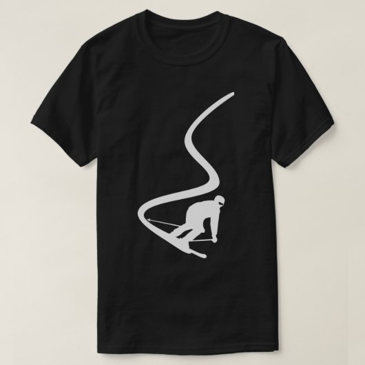 Afdaling Ski Helling Mountain Ski Racing Sneeuwski T-shirt (Design voorkant)