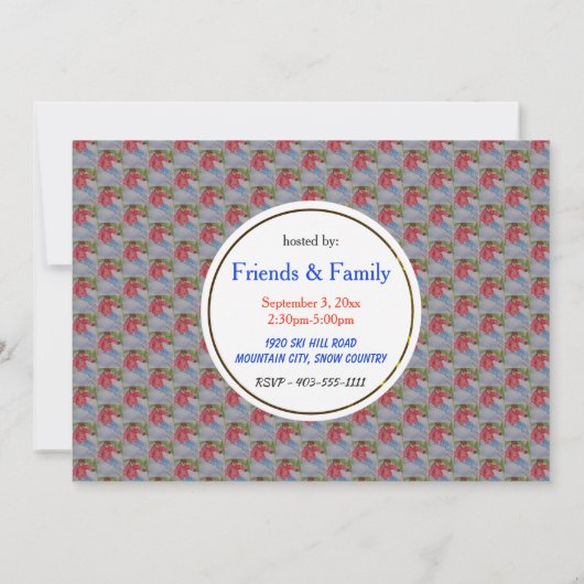 AFDALING SKIËR INVITE KAART (Achterkant)