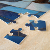 afdaling skiër puzzel (Zijkant)