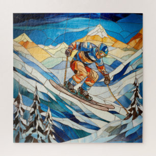 afdaling skiër puzzel