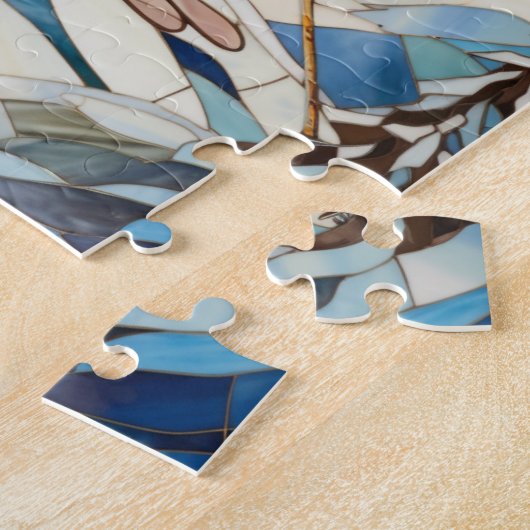 afdaling skiër puzzel (Zijkant)