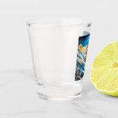 Afdaling skiër Shot Glass Glas (Links)