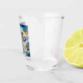 Afdaling skiër Shot Glass Glas (Rechts)