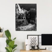 Afdaling van de Cross By Torchlight - Rembrandt Poster (Thuiskantoor)