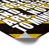 Afdampen geen verkoop aan Poster van mindere kwali (Hoek)