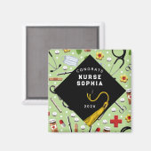 Afdankingsgeschenk voor verpleegkundigen magneet (Voorkant / Achterkant)