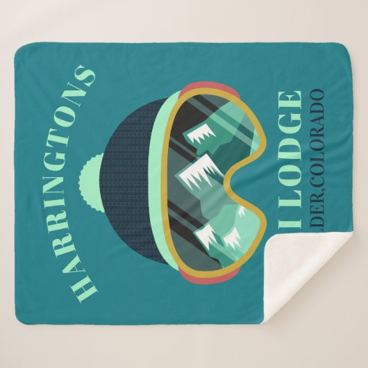 Afdekens voor aangepaste tekenski-maskers sherpa deken (Voorkant (horizontaal))