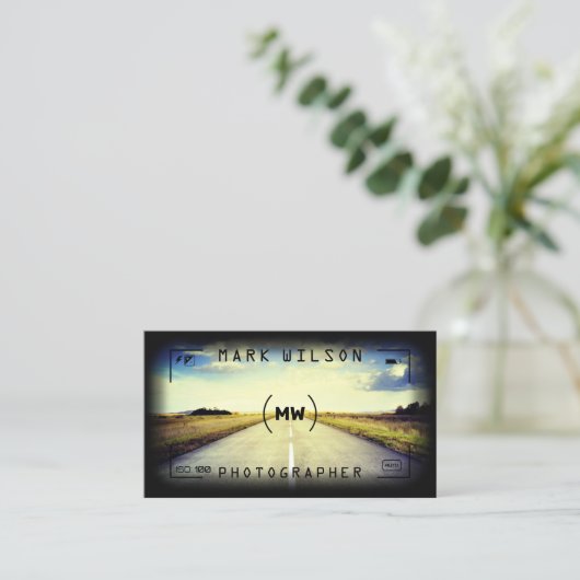 Afdekking camera-zoeker visitekaartje (Staand voorkant)