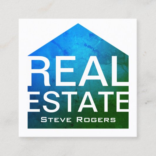 Afdekking lijst voor thuisgrafische vorm vierkante visitekaartje (Voorkant)