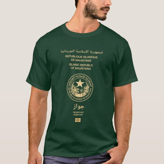 Afdekking Mauritanië paspoort T-shirt (Voorkant)