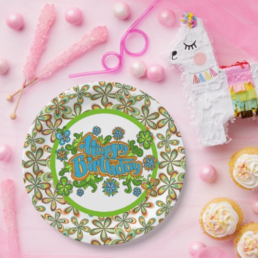 Afdekking uit het verleden papieren bordje (Feest)