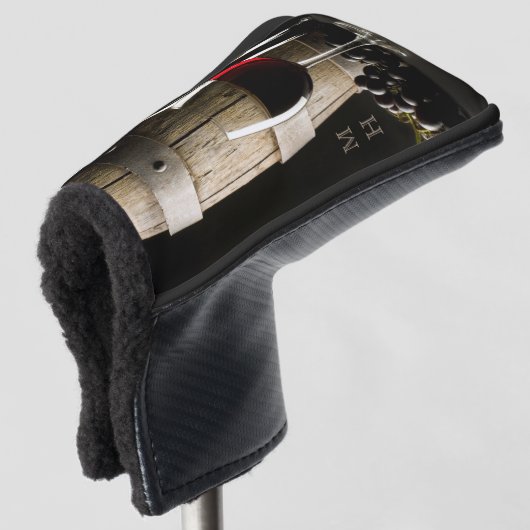 Afdekking van de aangepaste monogram van Wine Love Golfheadcover (3/4 voorkant)