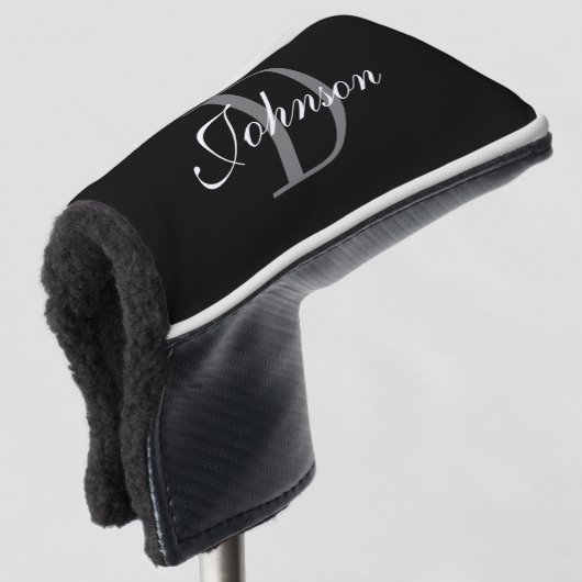 Afdekking van monogram golfmonogram initiaal golfheadcover (3/4 voorkant)
