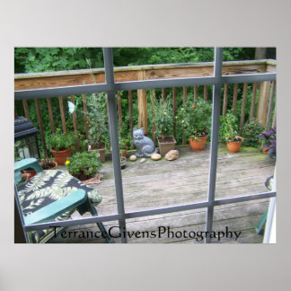 Afdekplaat in venster poster