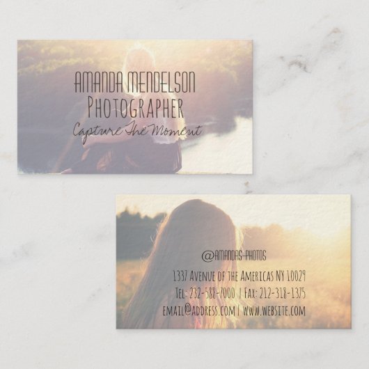 Afdekplaatje Visitekaartje (Voorkant / Achterkant)