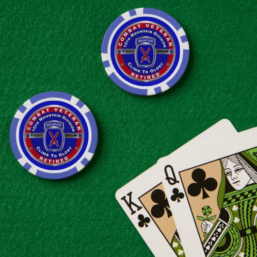 Afdeling 10e Berg, in ruste Poker Chips (Pokertafel (Dubbel))