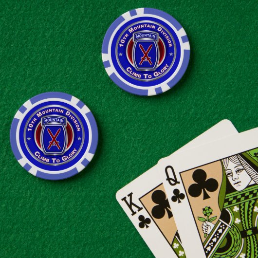 Afdeling 10e Berg, in ruste Poker Chips (Pokertafel (Dubbel))