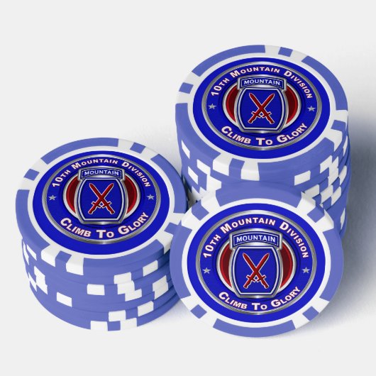 Afdeling 10e Berg, in ruste Poker Chips (Opstapeling)