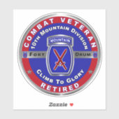 Afdeling 10e Berg, in ruste Sticker (Vel)