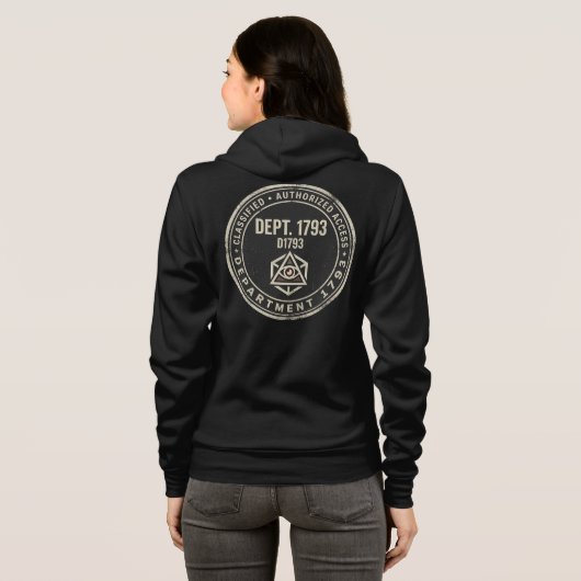 Afdeling 1793 ritssluiting hoodie (Achterkant volledig)