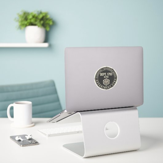 Afdeling 1793 Vinyl Sticker (Laptop op bureau)