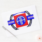 AFDELING 82DE LUCHTVAARTMAATSCHAPPIJ "ALLE AMERIKA RECHTHOEKIGE STICKER (Envelop)