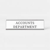 AFDELING BOEKHOUDING | Professioneel Modern Bureau Naambordje (Voorkant)