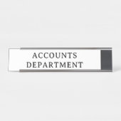 AFDELING BOEKHOUDING | Professioneel Modern Bureau Naambordje (Voorkant)
