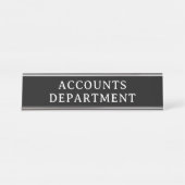 AFDELING BOEKHOUDING | Professioneel Modern Bureau Naambordje (Voorkant)