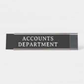 AFDELING BOEKHOUDING | Professioneel Modern Bureau Naambordje (Voorkant)