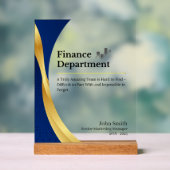 afdeling Gepersonaliseerde Financiën Acryl Bord (Neutraal)