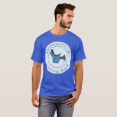 Afdeling Kicken Terug Leuke Humor Logo T-shirt (Voorkant volledig)