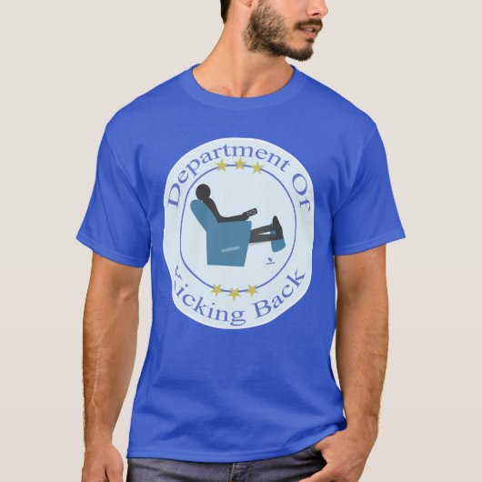 Afdeling Kicken Terug Leuke Humor Logo T-shirt (Voorkant)